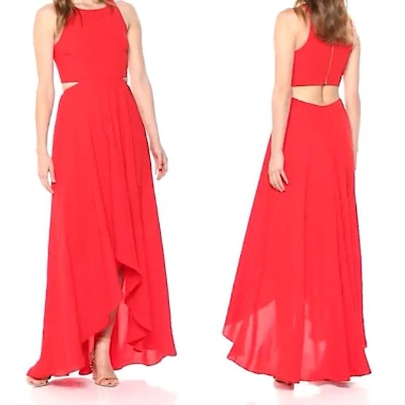NWT Ali & Jay RED Bohemian Cut-out Hi-lo Maxi Dress SIZE M - Picture 6 of 12